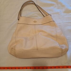 Coach Cream Leather Shoulder Bag